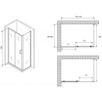 Товар: Душевой уголок Abber Schwarzer Diamant 100x50 AG30100B5-S50B5 профиль Черный стекло прозрачное - фото 5 Душевой уголок Abber Schwarzer Diamant 100x50 AG30100B5-S50B5 профиль Черный стекло прозрачное — фото 5, Прямоугольные душевые уголки