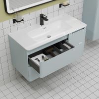 Тумба с раковиной Iddis Edifice 100 EDI10B0i95K подвесная Голубая — фото 6, Мебель для ванной