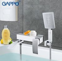 Смеситель для ванны Gappo G07 G3207-8 Белый Хром — фото 8, Смеситель для ванны