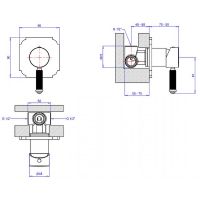 Смеситель для душа Cezares Aphrodite Хром арт-APHRODITE-DIM2-01-Bi — фото 2, Встраиваемые смесители для душа