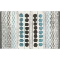 Коврик для ванной комнаты Fixsen Lotus 50х80 FX-8030Y Голубой Графит Белый Серый — фото 1, Коврики для ванной комнаты