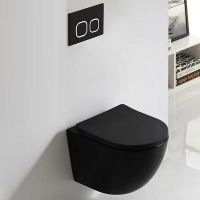 Унитаз Ceruttispa Ticino Aria MB CT8918 подвесной Черный матовый с сиденьем Микролифт — фото 4, Подвесные унитазы