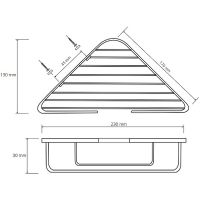 Полка корзина Bemeta Cytro 104308172 угловая Хром — фото 2, Полки для ванной и душа