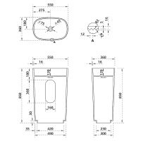 Раковина Abber Stein 55 AS2502-H Белая матовая — фото 5, Раковины