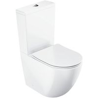 Унитаз компакт Ravak Optima RimOff Combi X01870 с бачком и сиденьем Микролифт — фото 1, Напольные унитазы