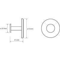 Крючок Bemeta Omega 104206272 Хром — фото 2, Крючки для полотенец