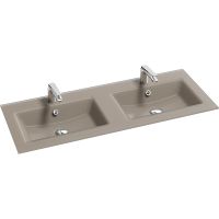 Раковина Jacob Delafon Sherwood EB1831RU-DE5 двойная Базальт матовый — фото 1, Раковины встраиваемые сверху