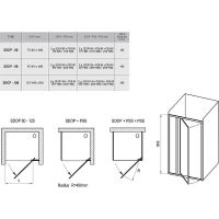Душевая дверь Ravak Supernova SDOP-90 03V7010011 профиль Белый витраж пластик Pearl — фото 7, Душевые двери в нишу