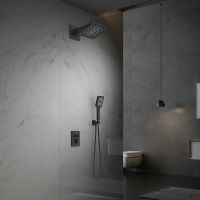 Товар: Душевая система Vincea Inspire VSFW-3I21MT4MB с термостатом Черная матовая - фото 2 Душевая система Vincea Inspire VSFW-3I21MT4MB с термостатом Черная матовая — фото 2, Встраиваемые душевые комплекты