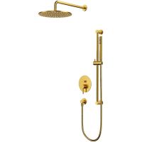 Душевая система Whitecross Y brushed gold YSET05GLB Брашированное золото — фото 1, Душевое оборудование. Душевая программа