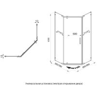 Душевой уголок Triton Дека-Хром 90х90 Щ0000053608 профиль Хром стекло прозрачное — фото 11, Душевые уголки