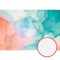 Фреска Ortograf Fluid art 33648 Фактура бархат FX Флизелин (4*2,7) Бирюзовый/Розовый, Абстракция — фото 1, Фрески