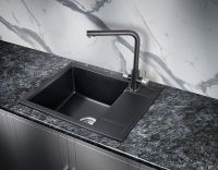 Товар: Кухонная мойка Milacio Navarra 60 Cuarzo MC.77071 Черная матовая - фото 4 Кухонная мойка Milacio Navarra 60 Cuarzo MC.77071 Черная матовая — фото 4, Кухонные мойки