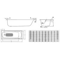 Стальная ванна BLB Europa B30E 130x70 без гидромассажа — фото 3, Стальные ванны