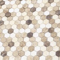 Мозаика Caramelle mosaic Pietrine Hexagonal Pietra Mix 1 MAT hex 28,5x30,5 см — фото 2, Мозаика