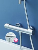 Смеситель для ванны Jacob Delafon Metro E24395-CP с термостатом Хром — фото 4, Смесители