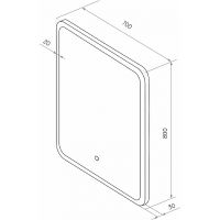 Зеркало Континент Glamour 700х800 ЗЛП4336 с подсветкой с сенсорным выключателем — фото 10, Зеркала в ванную комнату