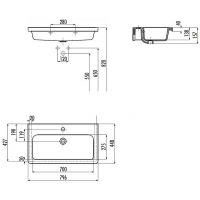 Товар: Раковина Veedi Creavit Prestige 80 ip080 Белая - фото 2 Раковина Veedi Creavit Prestige 80 ip080 Белая — фото 2, Раковины