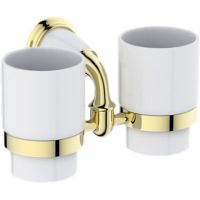 Стакан для зубных щеток Art&Max Bianchi AM-E-2602-D-Do двойной Золото — фото 1, Мыльницы