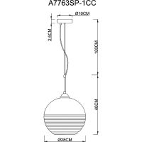 Товар: Подвесной светильник Artelamp Wave A7763SP-1CC Прозрачный Хром - фото 3 Подвесной светильник Artelamp Wave A7763SP-1CC Прозрачный Хром — фото 3, Подвесные светильники