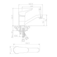 Смеситель для раковины Olive's Arriba 09110AR Хром — фото 2, Смесители для раковины