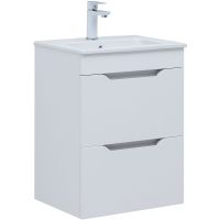 Тумба под раковину Aquanet Практика 50 330455 подвесная Белая матовая — фото 1, Мебель для ванной