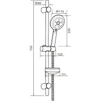 Товар: Душевой гарнитур Orange O-Shower OS042 Хром - фото 12 Душевой гарнитур Orange O-Shower OS042 Хром — фото 12, Душевые гарнитуры на штанге