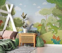 Фреска детская Ortograf Little Friends 34361 Фактура бархат FX Флизелин (6*3) Разноцветный, Животные арт-34361 (бархат FX) — фото 3, Фрески