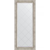 Зеркало Evoform Exclusive-G 156х66 BY 4147 с гравировкой в багетной раме - Римское серебро 88 мм — фото 1, Мебель для ванной