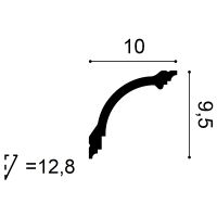 Карниз Orac Decor CB512 2000x95x100 мм — фото 2, Карнизы
