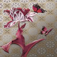 Товар: Фреска Ortograf Flower Dreams 31660 Фактура флок FLK Флизелин (2*2,7) Серый/Бежевый/Красный, Цветы/Бабочки арт-31660 (флок FLK) - фото 2 Фреска Ortograf Flower Dreams 31660 Фактура флок FLK Флизелин (2*2,7) Серый/Бежевый/Красный, Цветы/Бабочки арт-31660 (флок FLK) — фото 2, Фрески