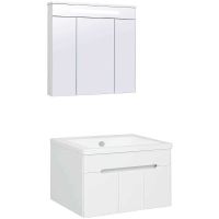 Тумба под раковину Runo Парма 75 00-00001039 подвесная Белая — фото 3, Тумбы под раковину