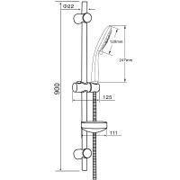 Товар: Душевой гарнитур Orange O-Shower OS906cr Хром - фото 4 Душевой гарнитур Orange O-Shower OS906cr Хром — фото 4, Душевые гарнитуры на штанге