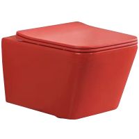 Унитаз SantiLine SL-5007MR подвесной Красный матовый с сиденьем Микролифт — фото 1, Подвесные унитазы