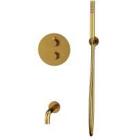 Товар: Смеситель для ванны Whitecross Y brushed gold YSET10GLB с термостатом Брашированное золото - фото 2 Смеситель для ванны Whitecross Y brushed gold YSET10GLB с термостатом Брашированное золото — фото 2, Смесители