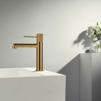 Товар: Смеситель для раковины Vincea Desire VBF-1D1BG Брашированное золото - фото 2 Смеситель для раковины Vincea Desire VBF-1D1BG Брашированное золото — фото 2, Смесители