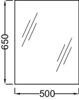 Зеркало Jacob Delafon Odeon Up 50 подвесное арт-EB1081-NF — фото 4, Зеркала в ванную комнату