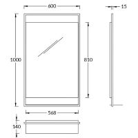 Зеркало Kerama Marazzi Plaza Next 60 PL.N.mi.P.60\BLK с подсветкой Черное матовое с сенсорным выключателем — фото 8, Мебель для ванной