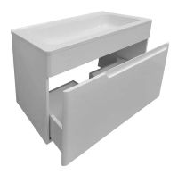 Тумба с раковиной Эстет Kare Luxe 60 ФР-00007077 подвесная Белая — фото 2, Тумбы с раковиной