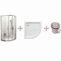 Душевой уголок Ravak Blix XP2CP4-90 90х90 70508014 профиль Хром стекло Transparent — фото 8, Душевые уголки четверть круга