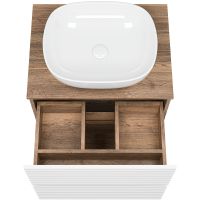 Товар: Тумба под раковину Brevita Dakota 60 DAK-07060-19/01-2Я Белая матовая Дуб Галифакс олово - фото 5 Тумба под раковину Brevita Dakota 60 DAK-07060-19/01-2Я Белая матовая Дуб Галифакс олово — фото 5, Мебель для ванной