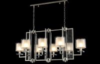 Люстра Crystal Lux Nicolas SP8 L1000 Gold White Белая Прозрачная Золото — фото 4, Люстры