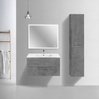 Тумба под раковину Vincea Mia Slim 90 VMC-2MC900S1BT подвесная Beton — фото 2, Тумбы под раковину