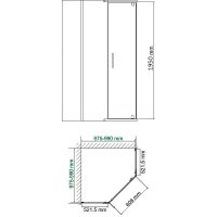 Душевой уголок Ceruttispa 100х100 C2A профиль Черный матовый стекло прозрачное — фото 7, Душевые уголки трапеция