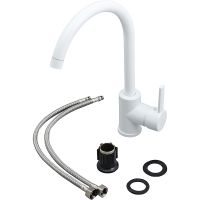 Смеситель для кухни Orange OneLife P04-001W Белый — фото 4, Смесители для кухни