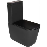 Унитаз компакт Kerasan Tribeca 511731 Черный матовый без бачка и сиденья — фото 1, Унитазы
