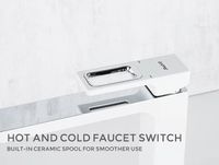 Смеситель для раковины Gappo G17-8 G1017-2 Белый Хром — фото 4, Смесители для раковины