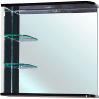 Зеркало Bellezza Рио 70 L 4613611062266 с подсветкой Черное Белое — фото 1, Мебель для ванной