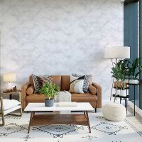 Обои Prima Italiana Arte Bella 80335 Винил на флизелине (1,06*10) Серый/Голубой, Мрамор/Штукатурка — фото 2, Обои для стен