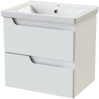 Тумба с раковиной Orange Topline-Milano 65 TP-M65-02+RA подвесная Белый глянец — фото 5, Тумбы с раковиной